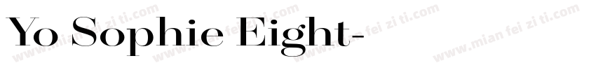 Yo Sophie Eight字体转换